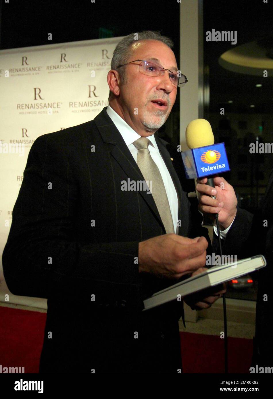 Emilio Estefan is interviewed by Televisa at Emilio Estefan’s Book