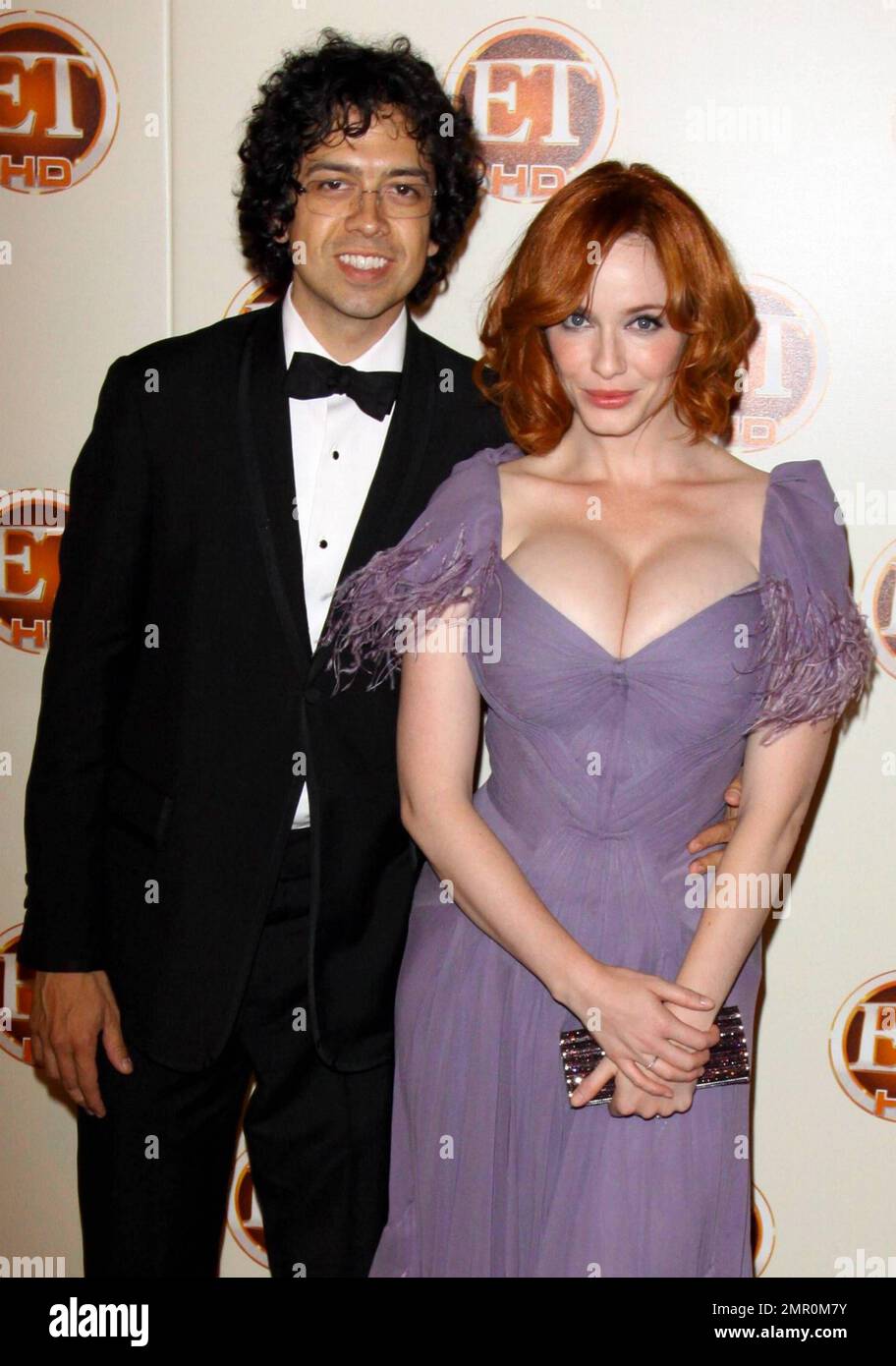 Christina Hendricks with her husband Geoffrey Arend at the Entertainment Tonight Emmy's After Party at Vibiana in Los Angeles, CA. 8/29/10. Stock Photo