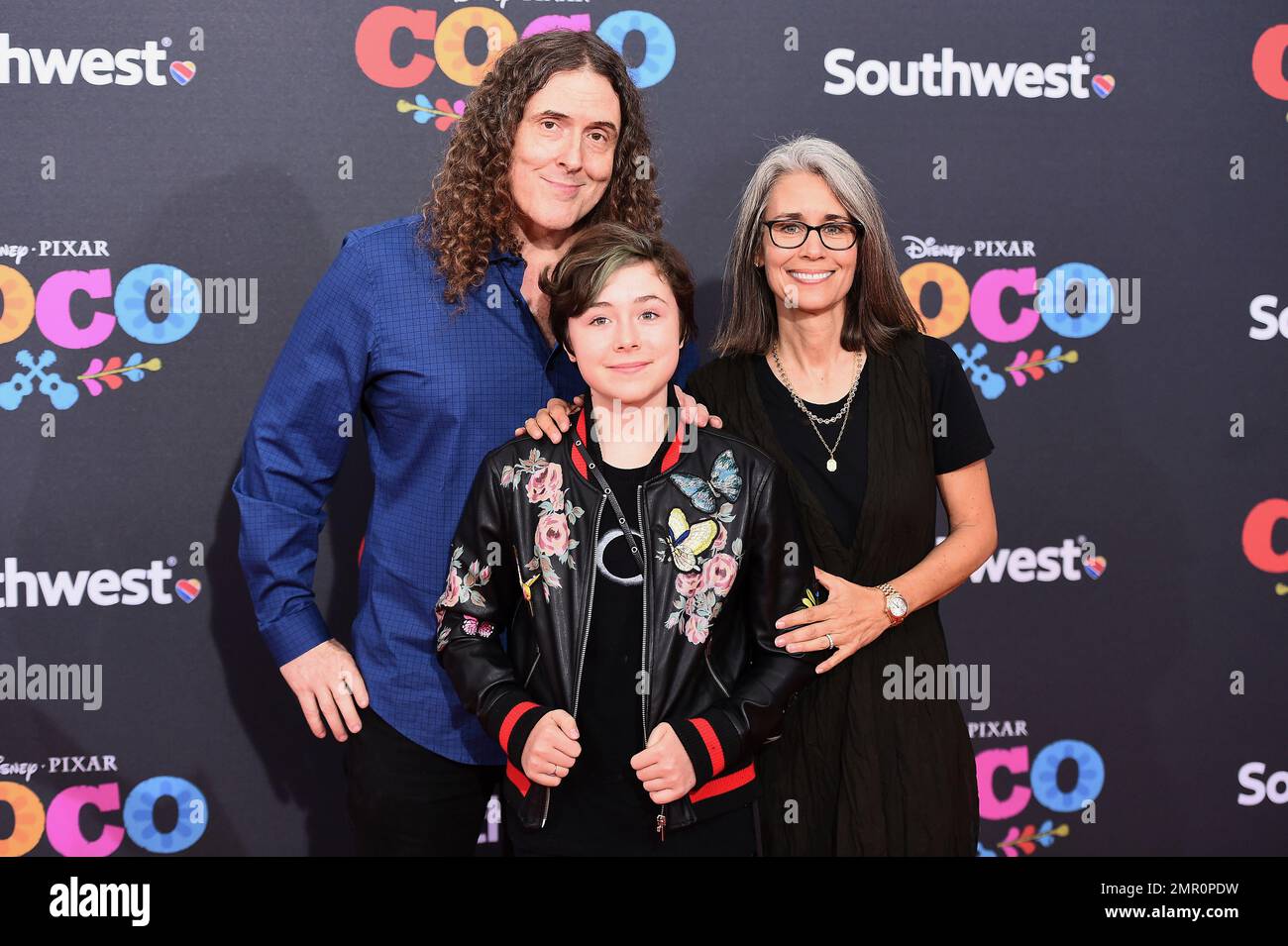 "Weird Al" Yankovic, Nina Yankovic and Suzanne Yankovic arrive at the