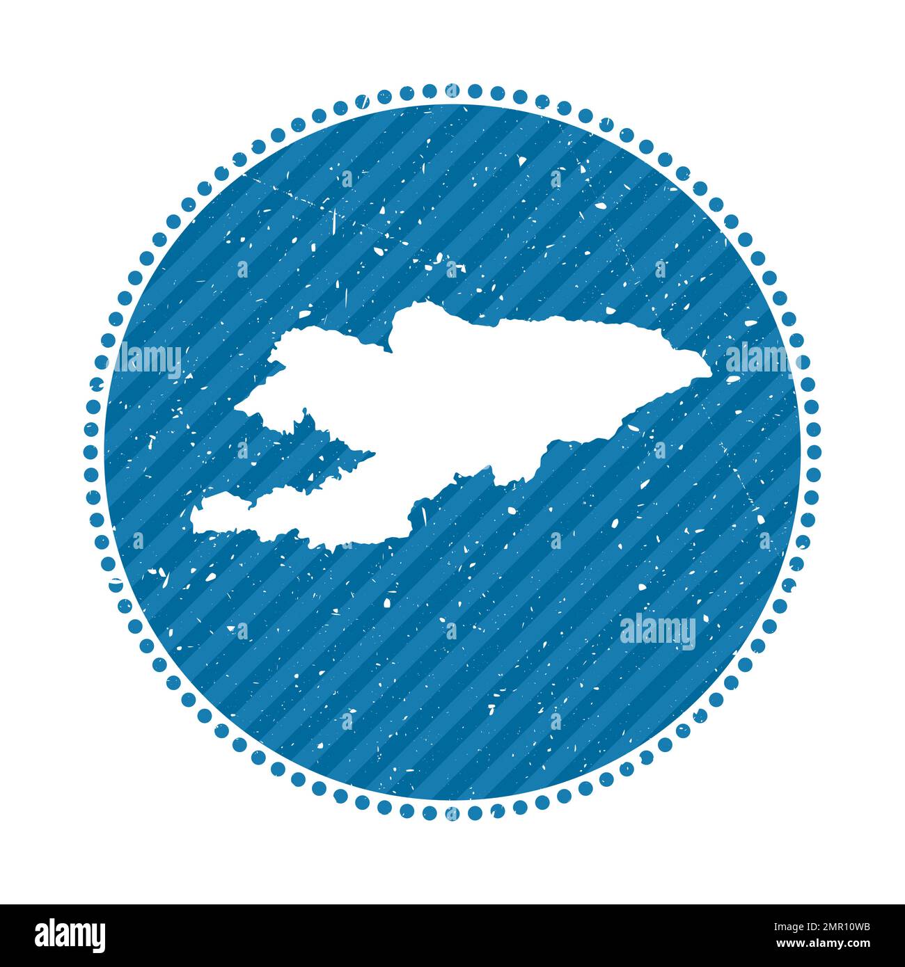 Kyrgyzstan striped retro travel sticker. Badge with map of country, vector illustration. Stock Vector