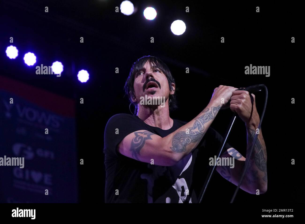 Singer Anthony Kiedis, from The Red Hot Chili Peppers, performs on