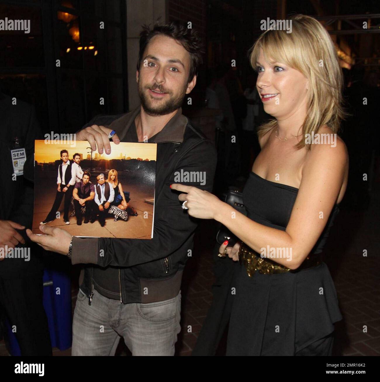 Charlie Day (L) and his wife Mary Elizabeth Ellis attend the premiere of  'Hotel Artemis' at the Regency Bruin Theatre in Los Angeles, California on  May 19, 2018. Photo by Chris Chew/UPI