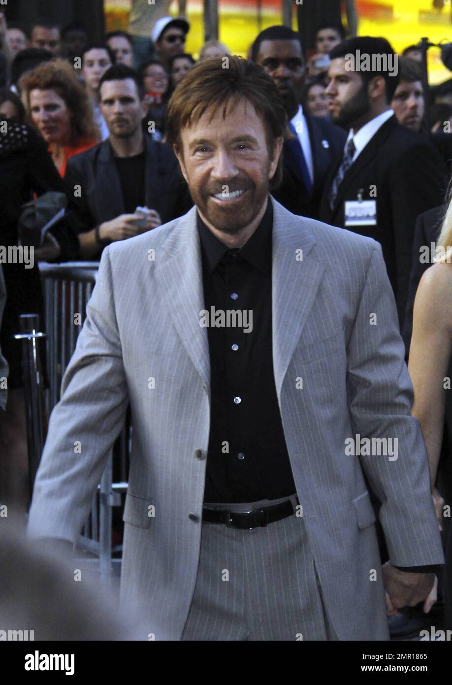 Chuck Norris arrives at the premiere of 'The Expendables 2' at Grauman's Chinese Theatre. Los Angeles, CA. 15th August 2012. Stock Photo