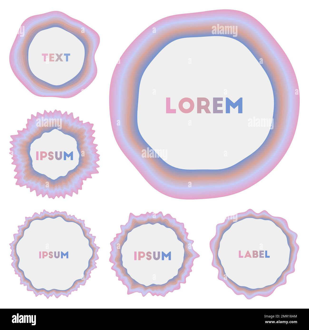 Round badges collection. Attractive circular backgrounds. Cool vector