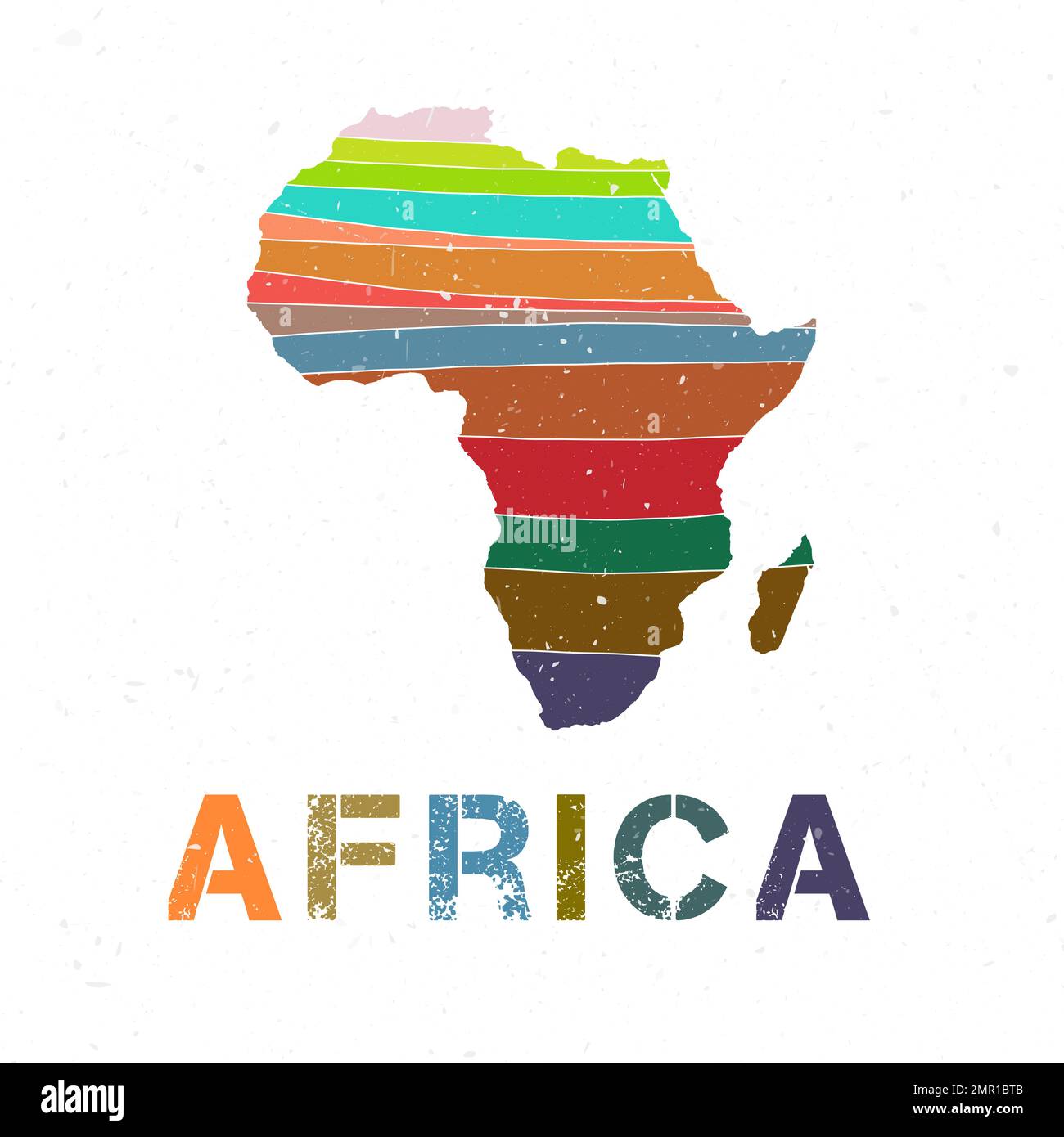 Africa map design. Shape of the continent with beautiful geometric ...