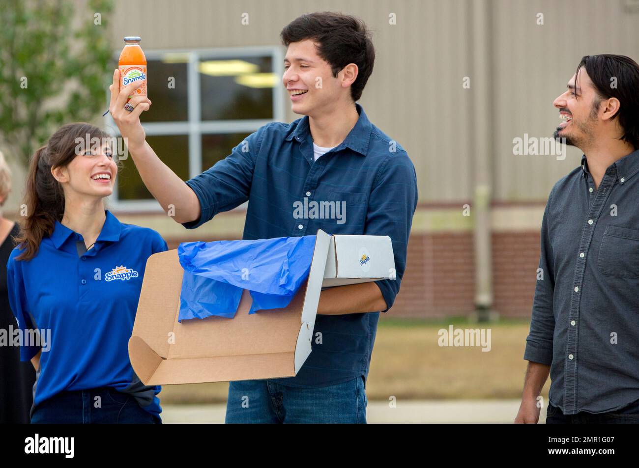IMAGE DISTRIBUTED FOR DR. PEPPER Fredy Torres (center), a senior at
