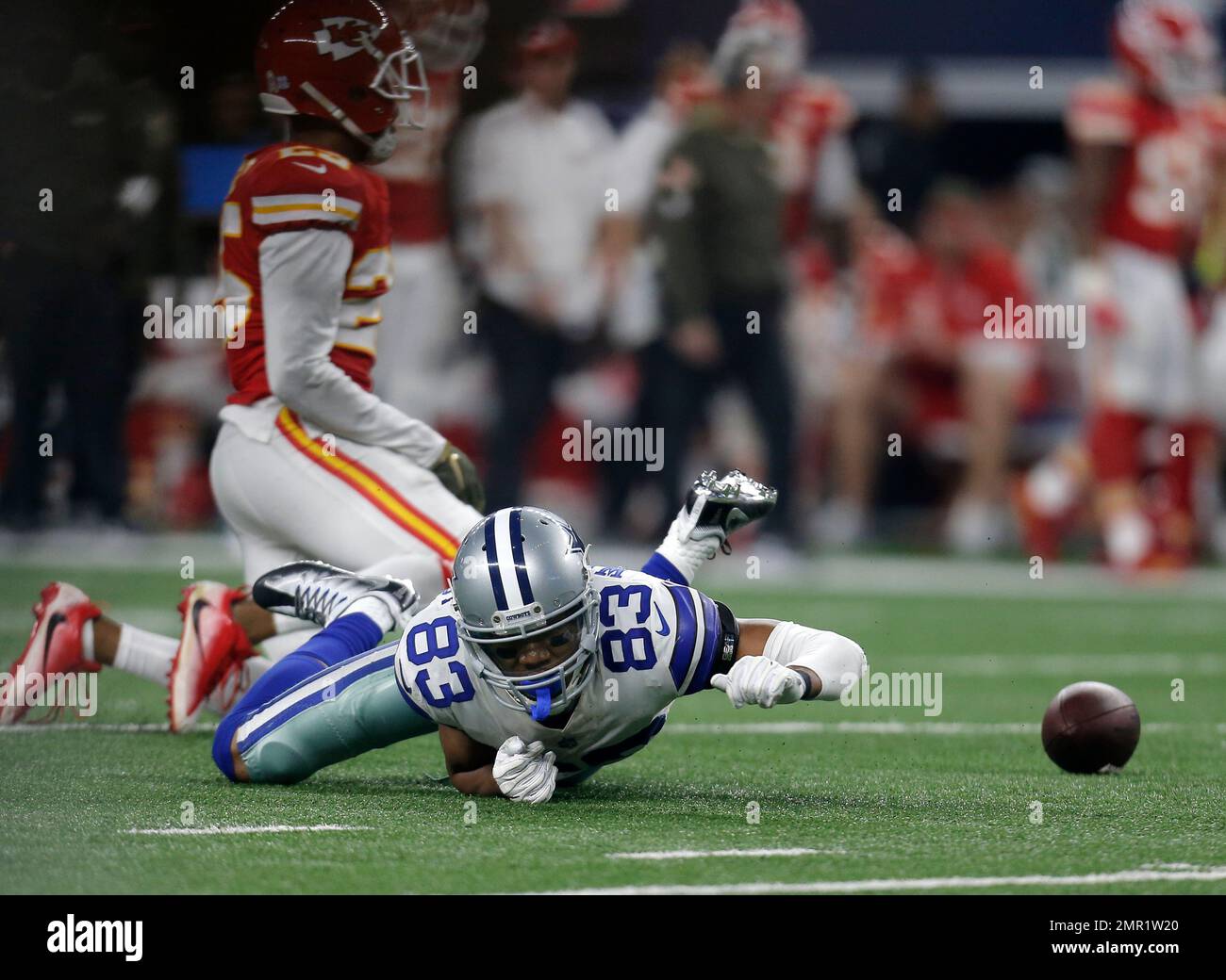 Dallas Cowboys' Terrance Williams (83) does a military-styled