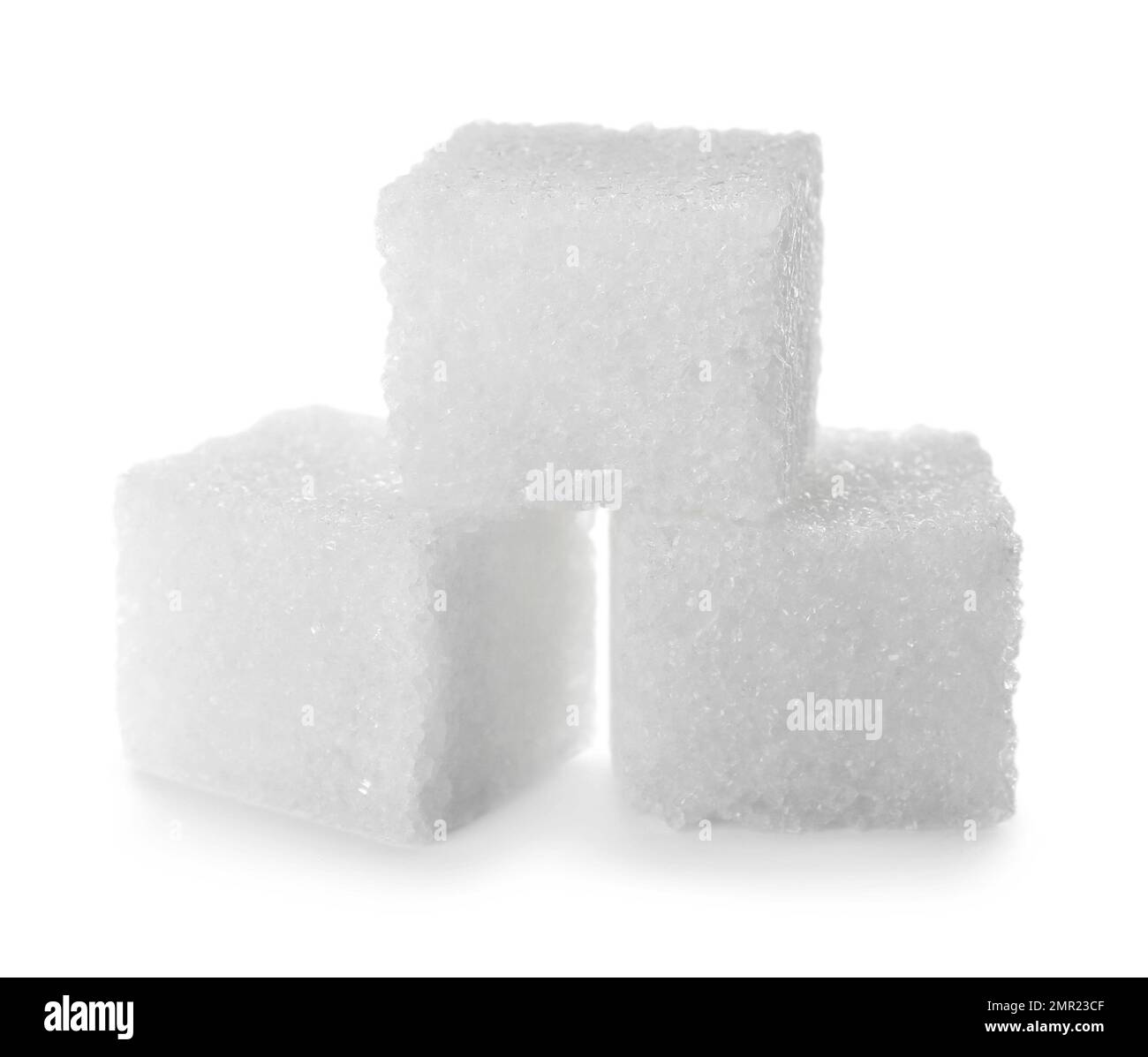 Pure refined sugar cubes isolated on white Stock Photo Alamy