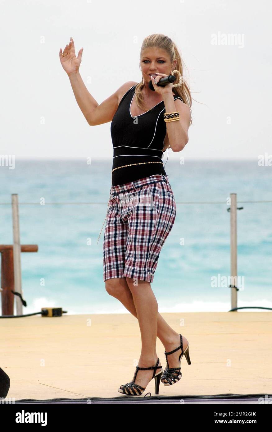 Exclusive!! Fergie performs at MTV's Spring Break 2007 in Mexico. 3/8/07 All Stock Photo