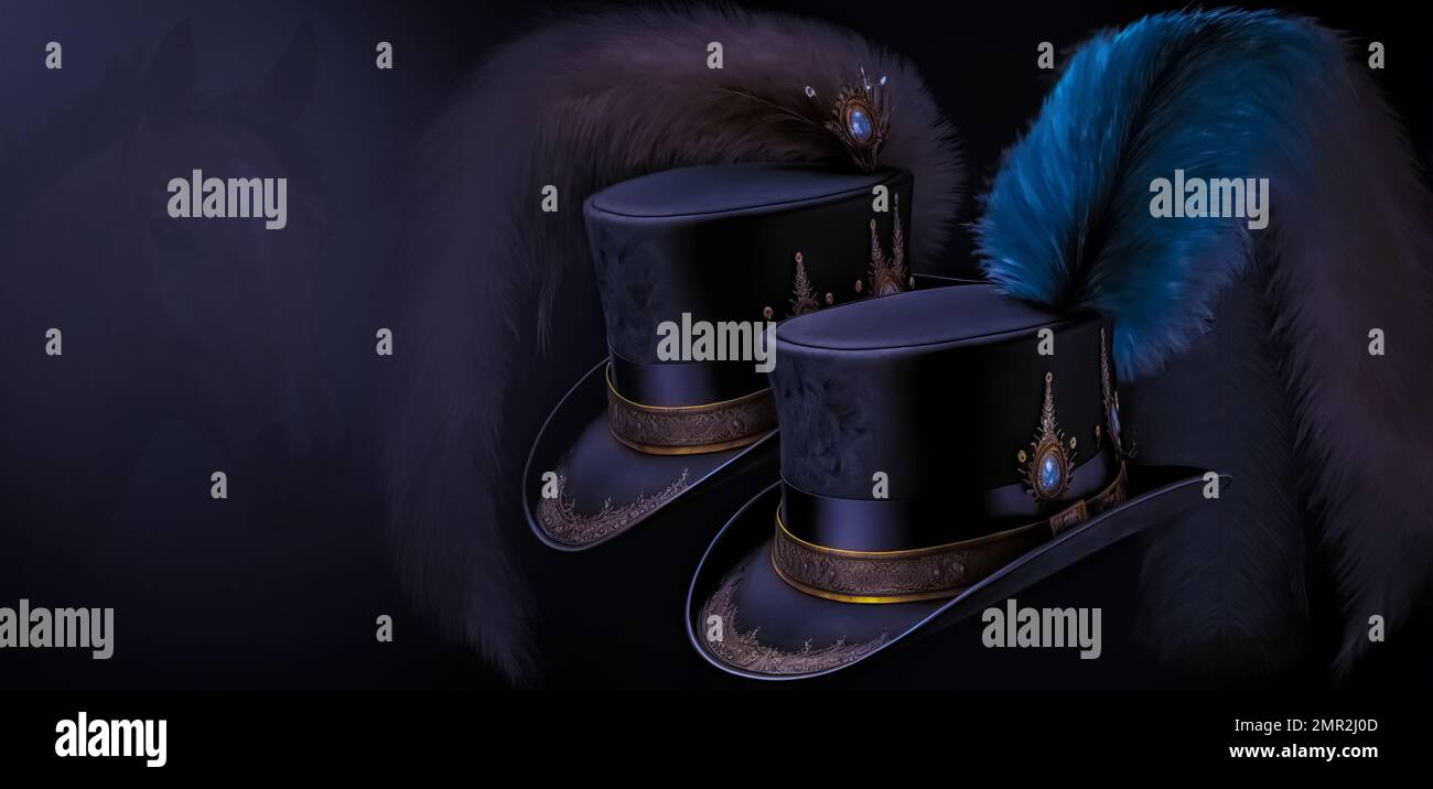Hat hats feather feathers hi-res stock photography and images - Alamy