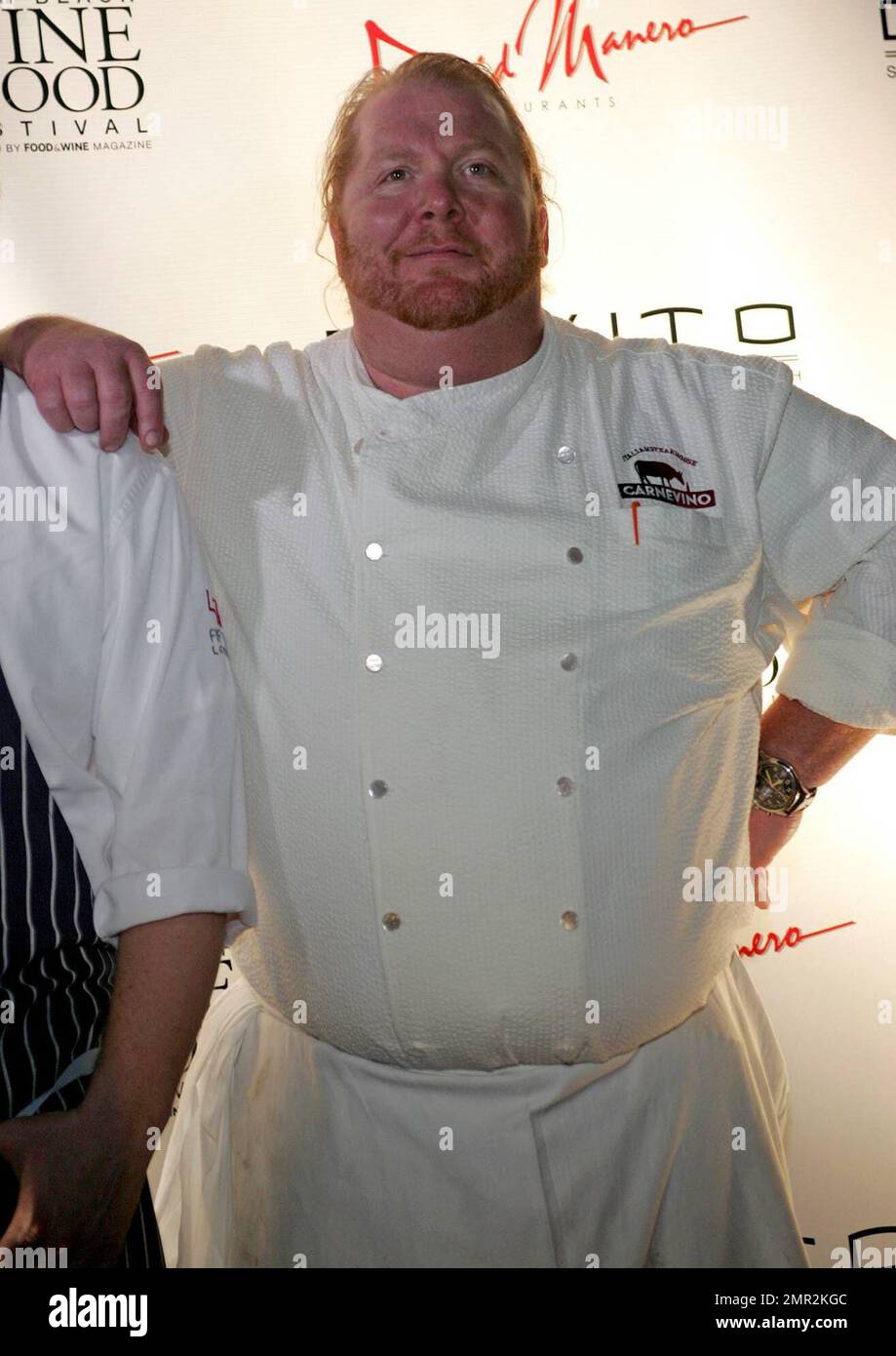 "Iron Chef" Mario Batali arrives for the South Beach Wine & Food