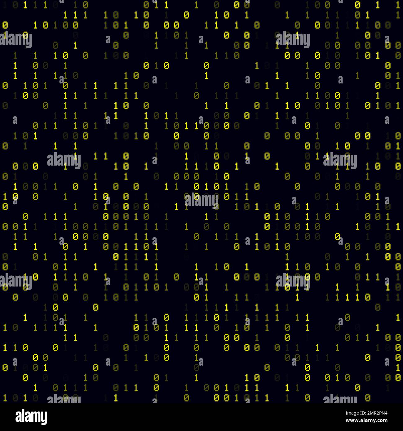 Digital background. Yellow sparse binary background. Medium sized ...