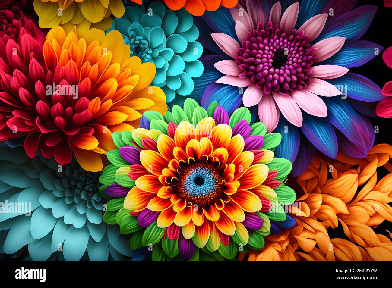 Colorful flowers abstract background hi-res stock photography and ...