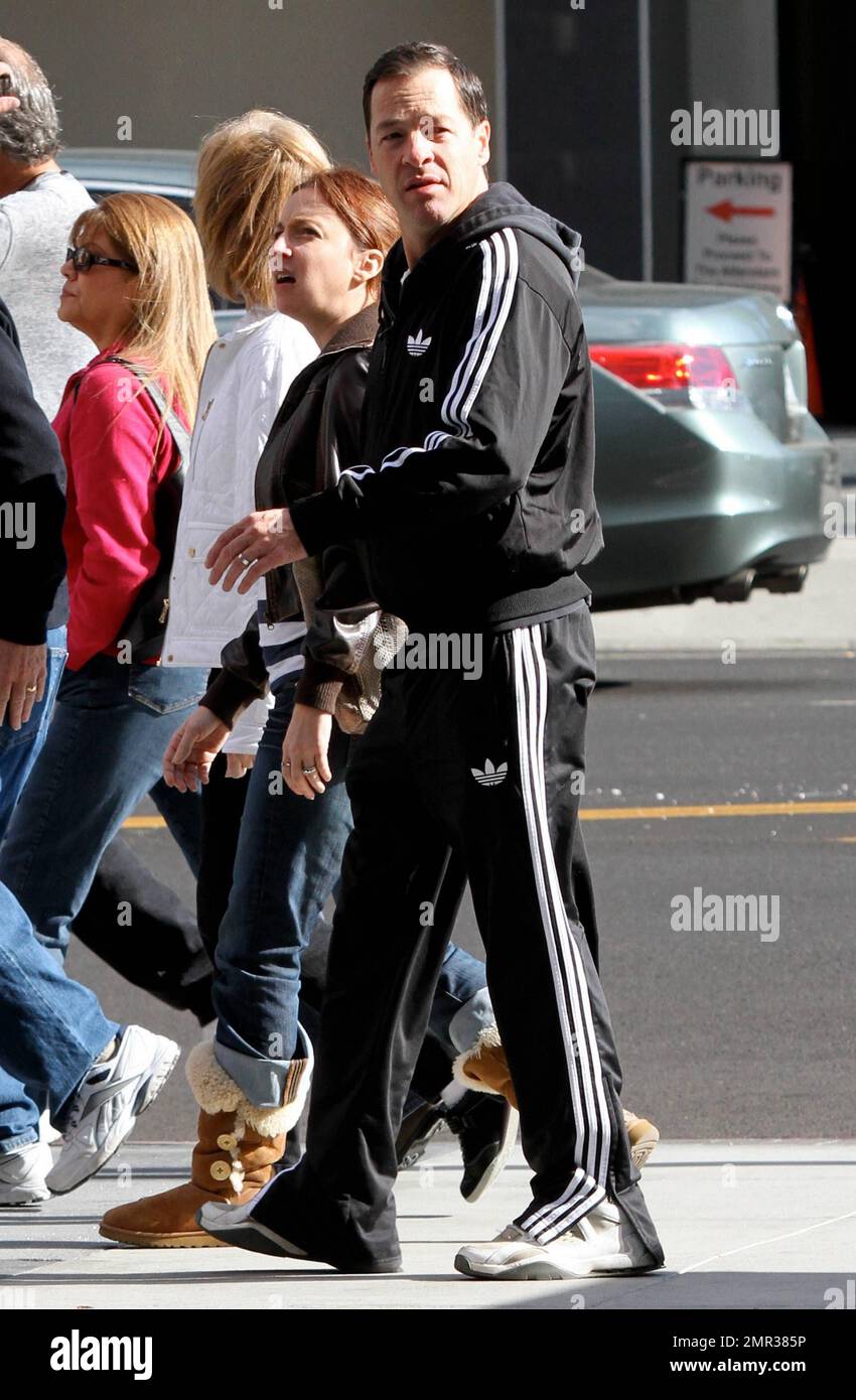 EXCLUSIVE!! Actor French Stewart was spotted out and about in downtown L.A.  while wearing a black Adidas jogging suit. Los Angeles, CA. 10th November  2012 Stock Photo - Alamy