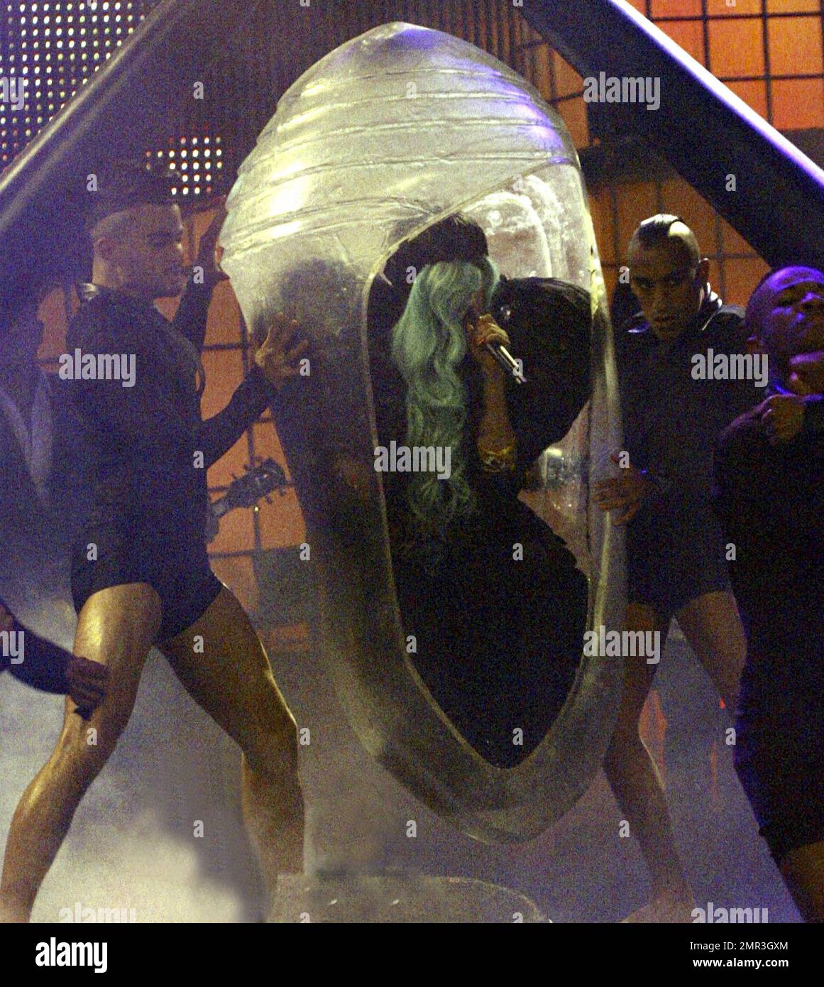 Lady Gaga performs at the MMVA's. Her show including another egg hatching, several costume changes and several wigs including some blue underarm hair. Toronto, Canada. 6/19/11 Stock Photo - Alamy Lady Gaga performs at the MMVA's. Her show including another egg hatching, several costume changes and several wigs including some blue underarm hair. Toronto, Canada. 6/19/11 Stock Photo - Alamy