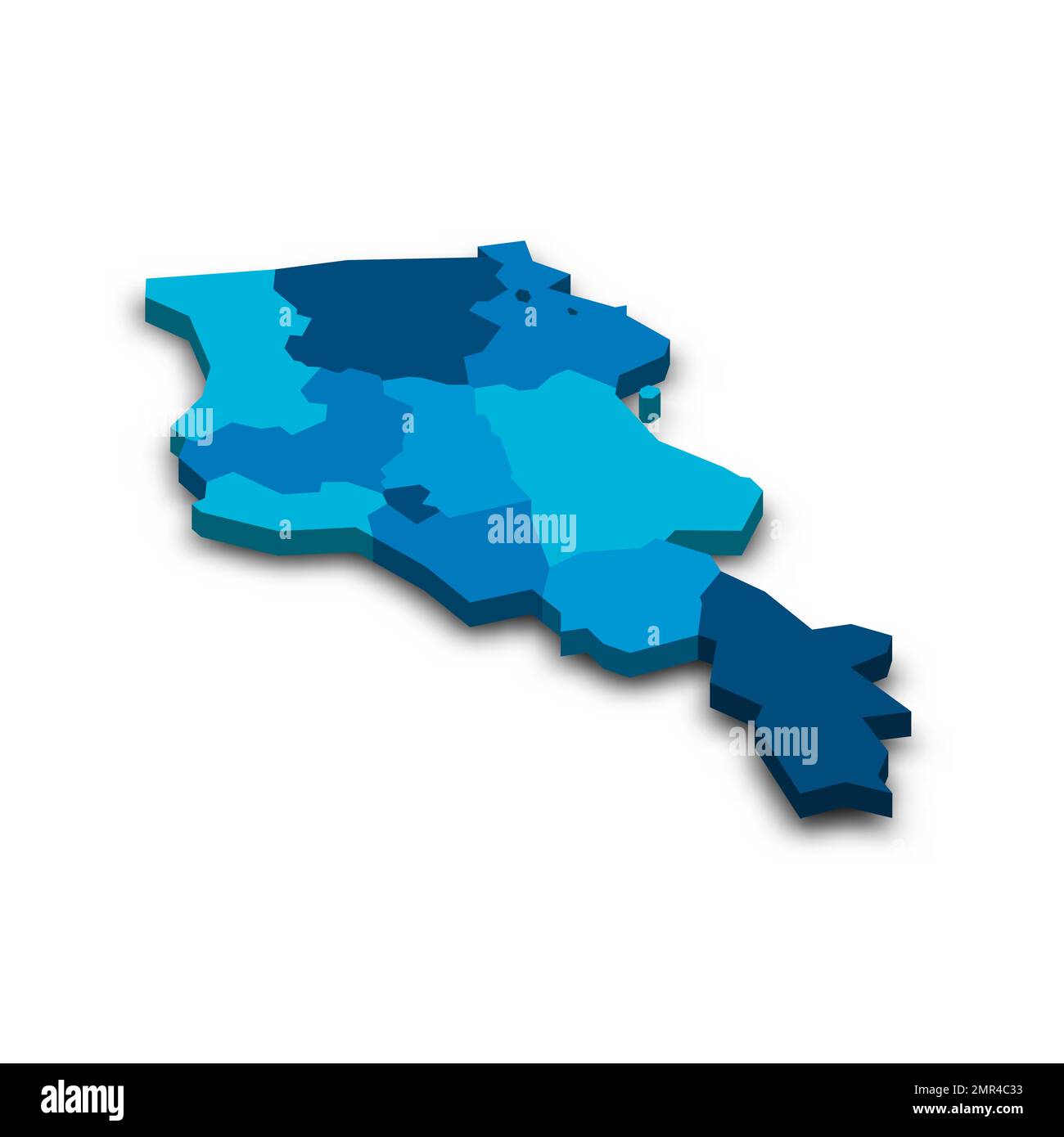 Large detailed political and administrative map of Armenia, Armenia, Asia, Mapsland