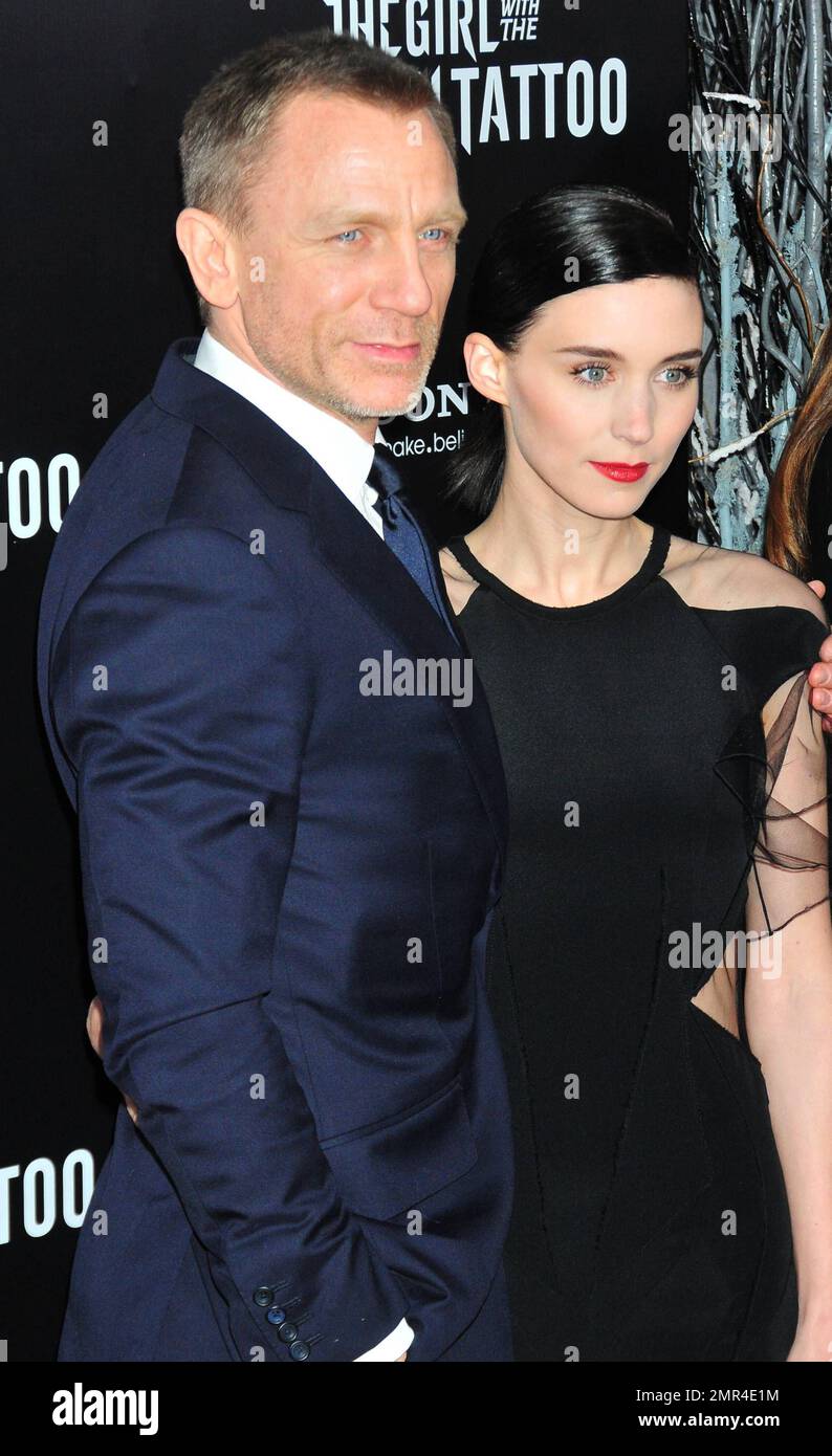 Daniel Craig and Rooney Mara at the premiere of 