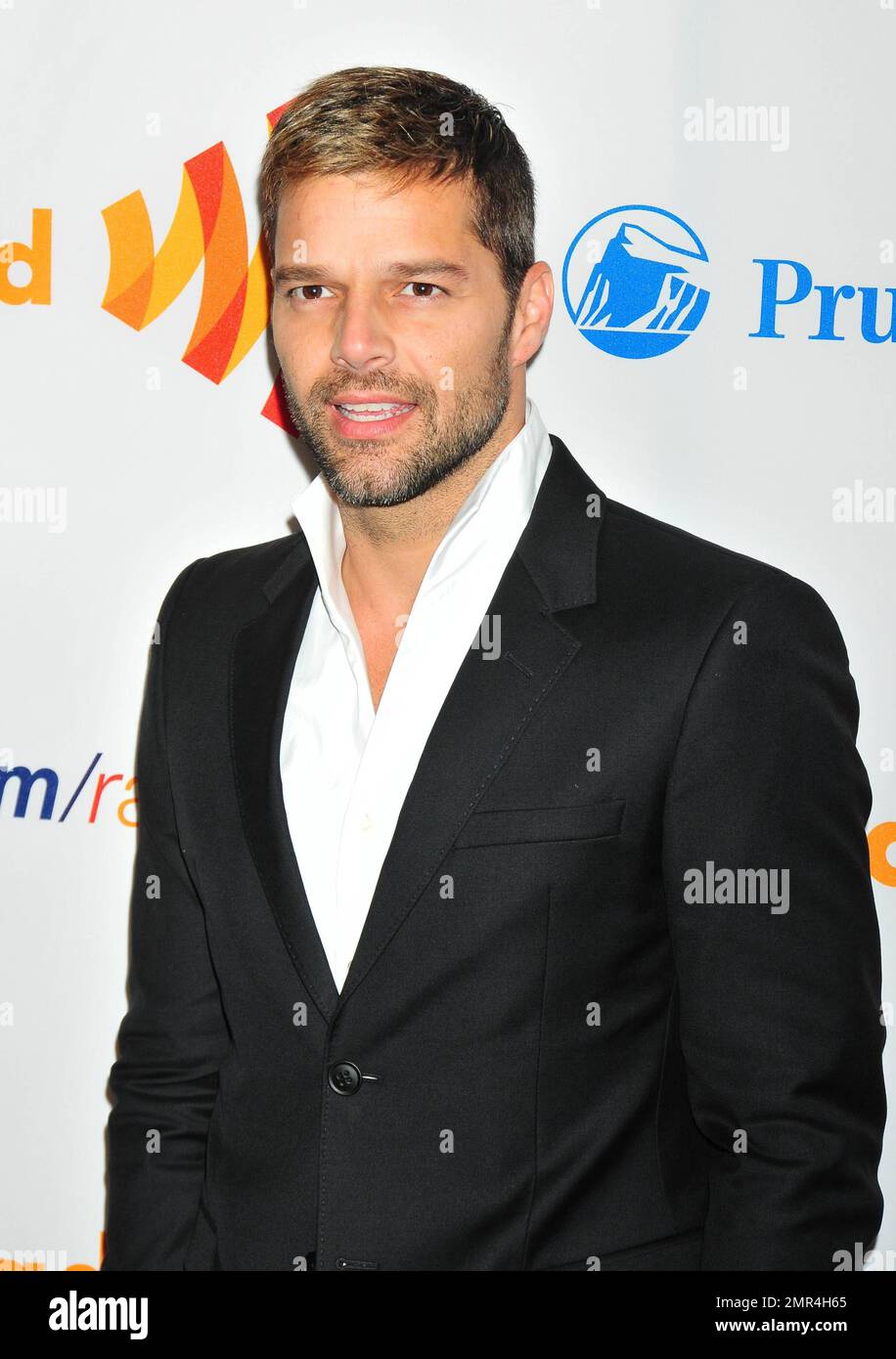 Ricky Martin, who received the Vito Russo Award, poses for ...