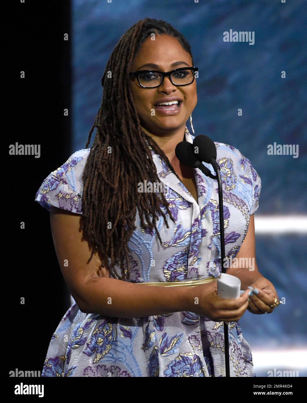 Ava DuVernay accepts the John Schlesinger award for excellence in