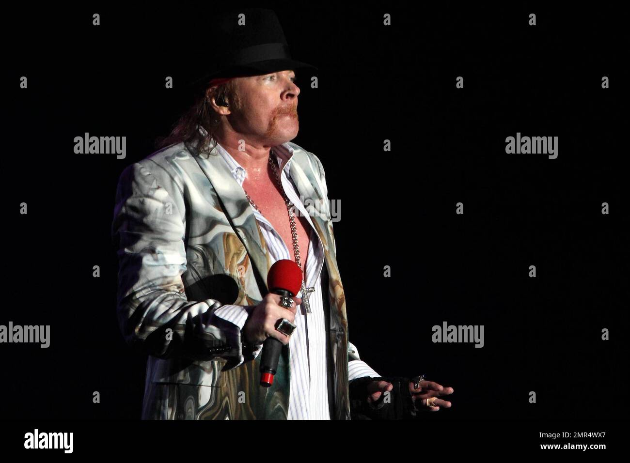 Guns N' Roses performs live in concert, headlining the main stage at ...