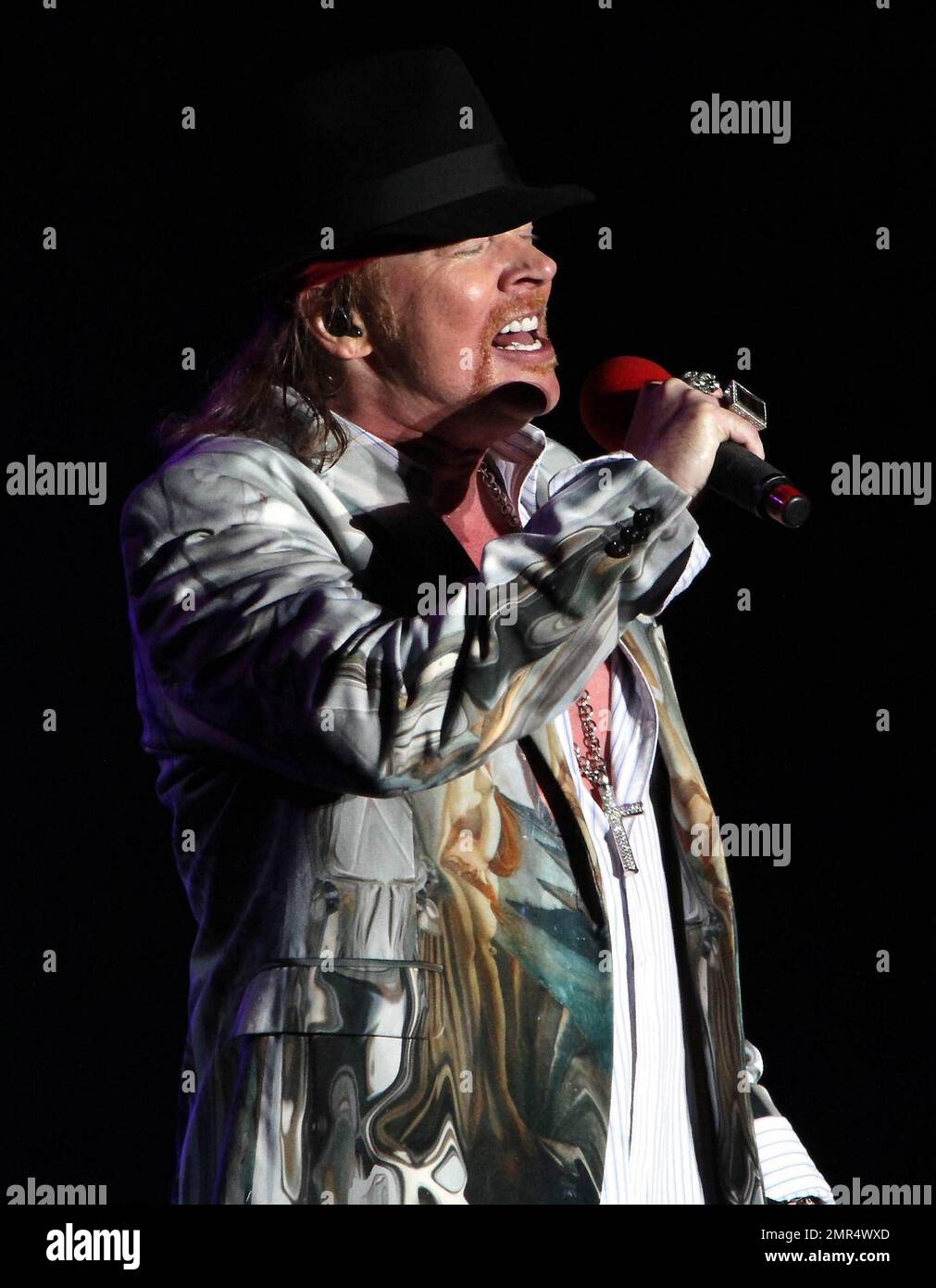 Guns N' Roses performs live in concert, headlining the main stage at ...