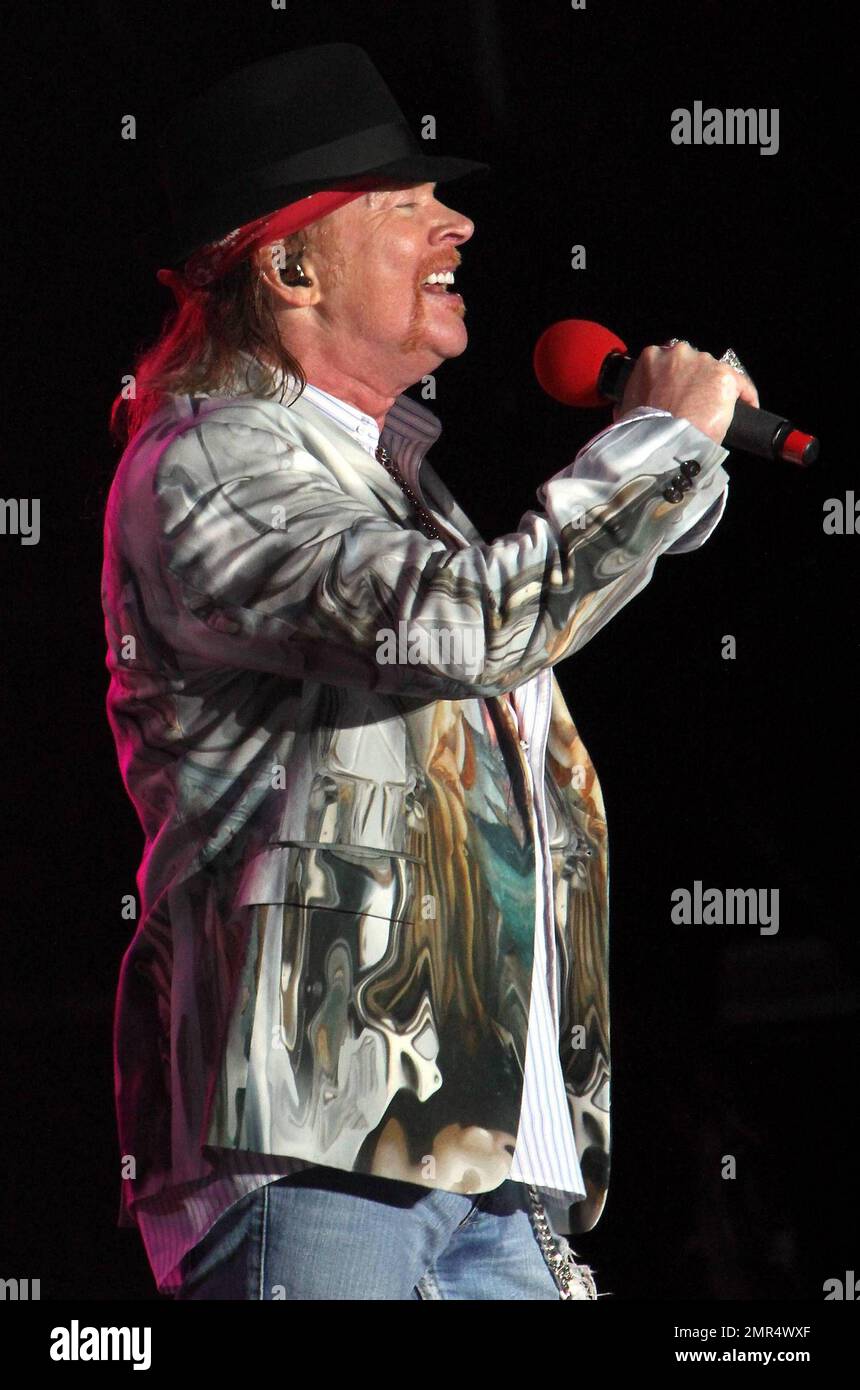 Guns N' Roses performs live in concert, headlining the main stage at ...
