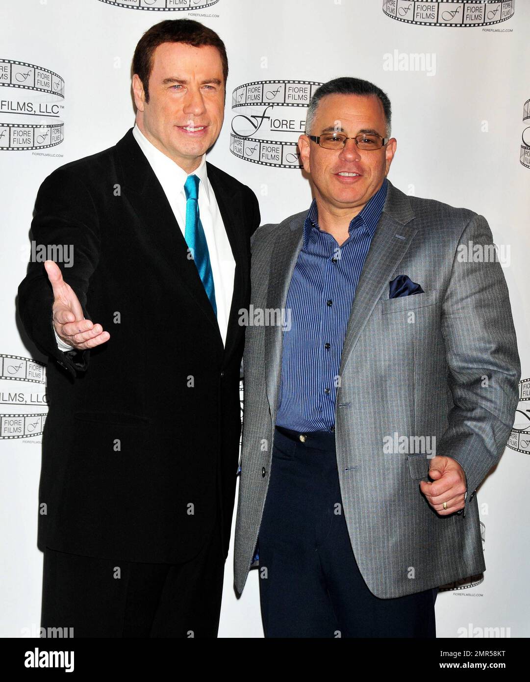 John Travolta and John Gotti, Jr. at the Gotti press conference at the