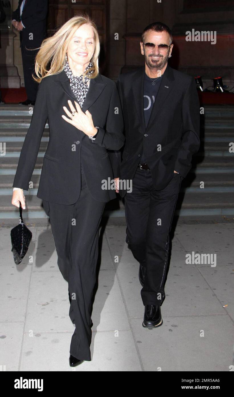Ringo Starr and Barbara Bach leave the Victoria & Albert Museum after a ...