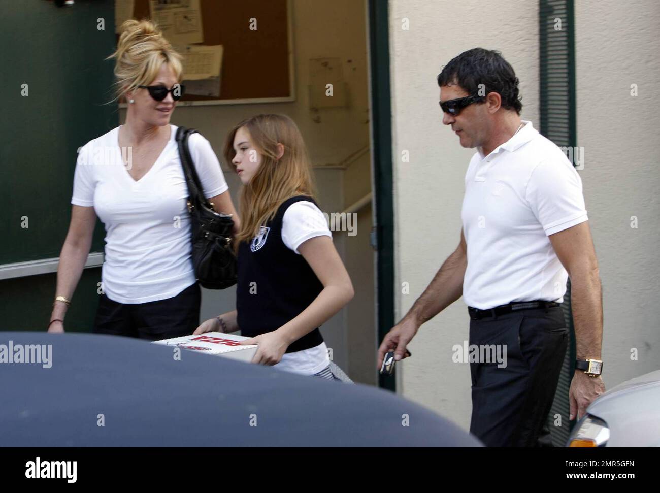 Melanie Griffith, husband Antonio Banderas and daughter Stella leave ...