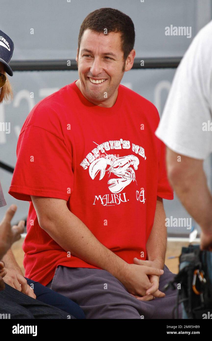 Adam Sandler, Chris Rock, Kevin James, David Spade, and Rob Schneider at the Dan Patrick Show promoting their new film "Grown Ups" during Super Bowl Weekend. Miami, Beach, FL. 02/05/2010.   . Stock Photo