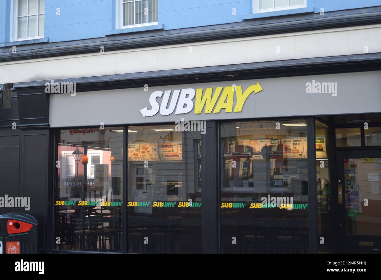26th January 2023, Haverfordwest, Wales, United Kingdom. Subway restaurant. Stock Photo