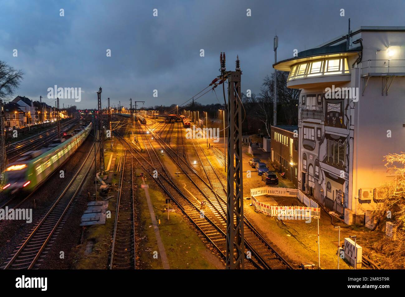 The Deutsche Bahn AG signal box in MülheimStyrum, controls train traffic on one of the busiest