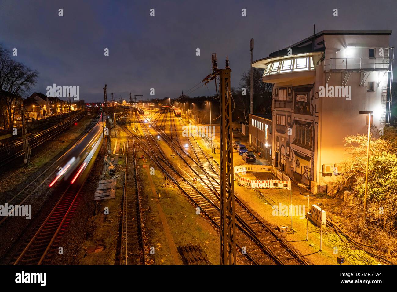 The Deutsche Bahn AG signal box in MülheimStyrum, controls train traffic on one of the busiest