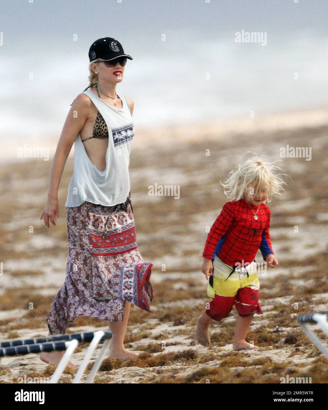 Gwen Stefani and husband Gavin Rossdale take a trip to the beach