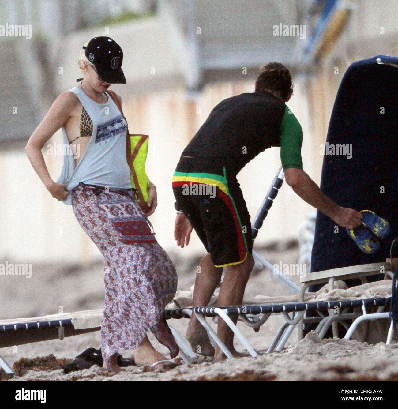 Gwen Stefani and husband Gavin Rossdale take a trip to the beach