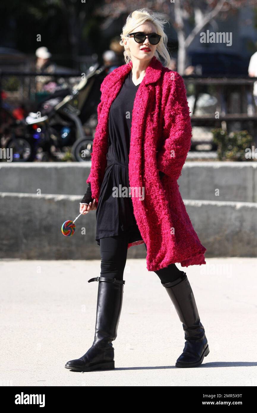 American singer and fashion designer Gwen Stefani was seen
