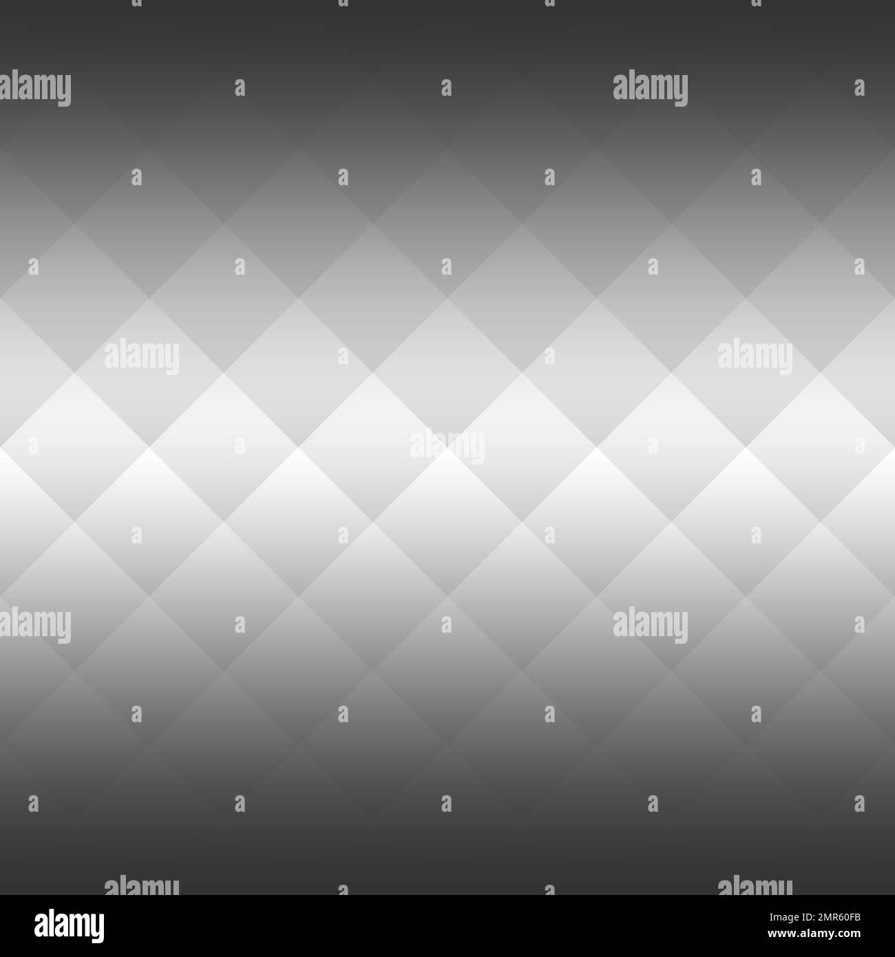 Abstract background of squares in diagonal arrangement. Two side horizontal gradient. Monochrome, black and white vector illustr Stock Vector