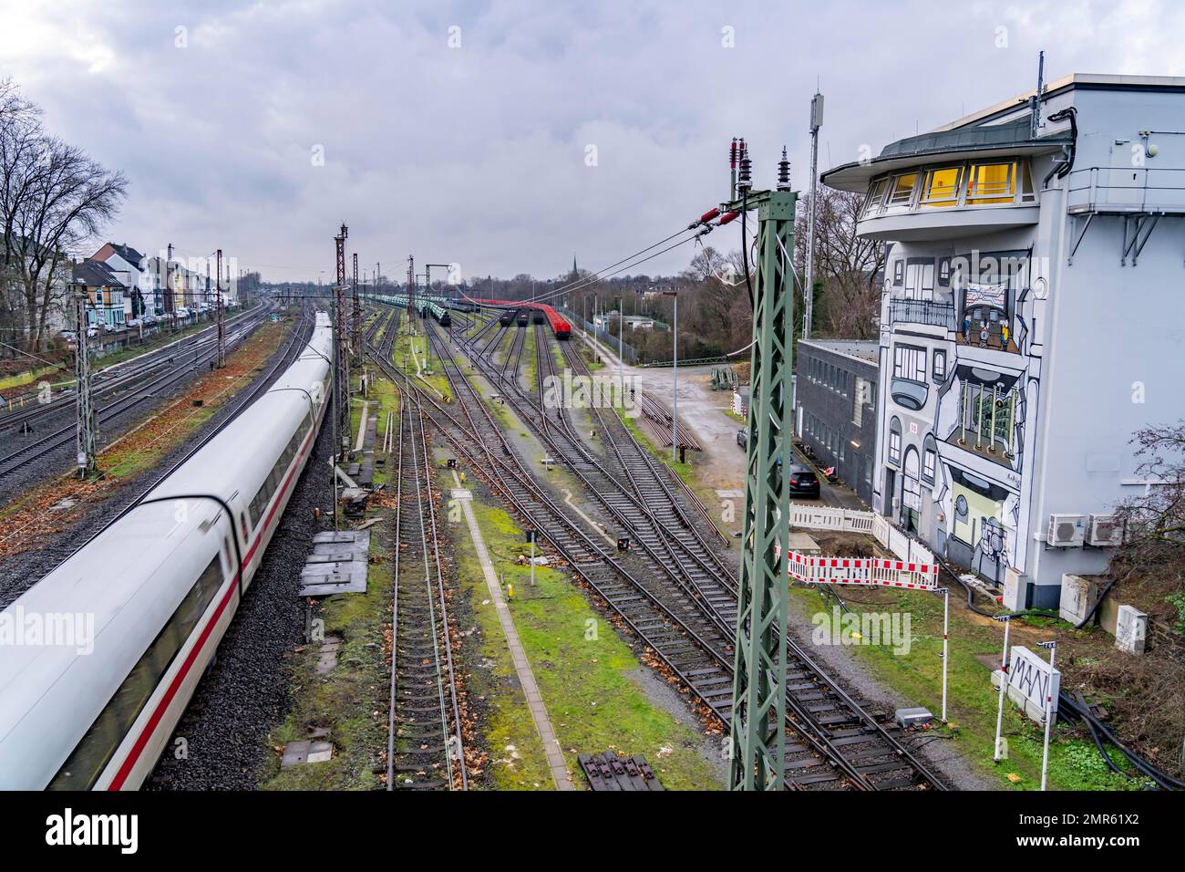 The Deutsche Bahn AG signal box in MülheimStyrum, controls train traffic on one of the busiest