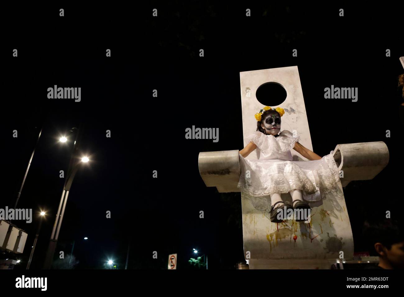 A girl dressed as Mexico's iconic 