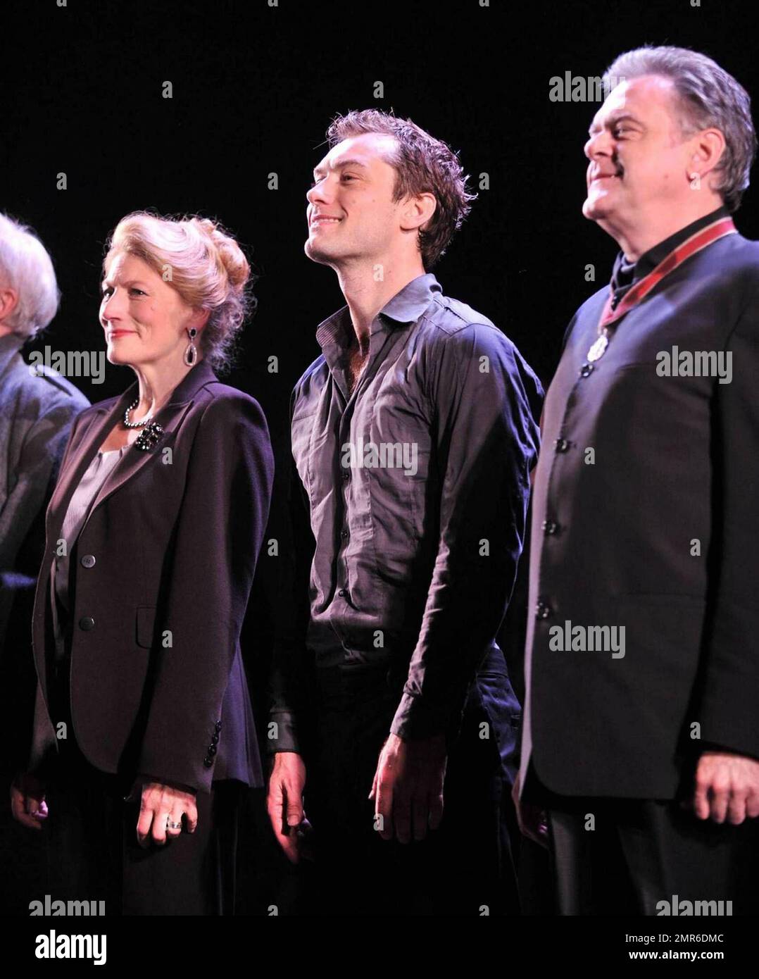 Actor Jude Law performs on the opening night of Hamlet