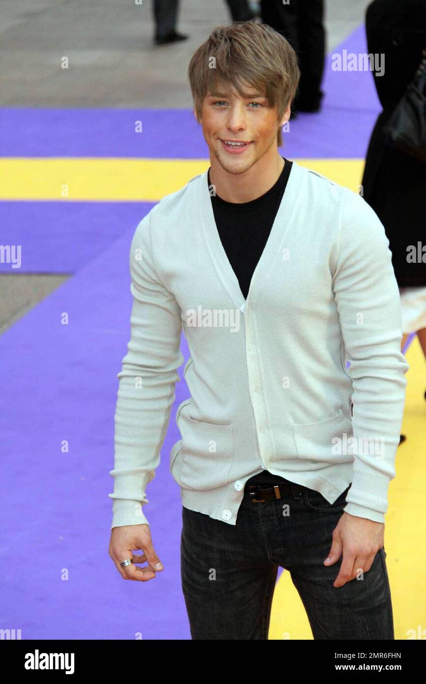 Mitch Hewer attends the 'Hannah Montana: The Movie' premiere in London, UK. 4/23/09. Stock Photo