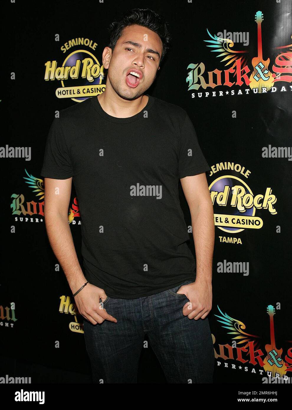Frankie Delgado arrives on the red carpet for the Hard Rock Presents