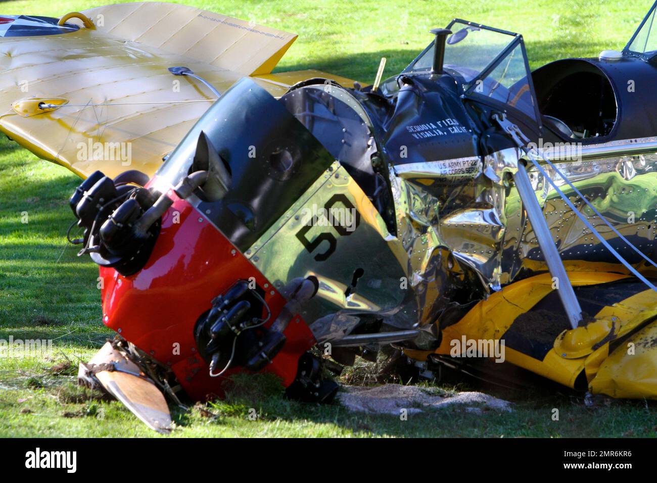 Harrison Ford's plane crash site at Penmar Golf Course. Los Angeles, CA