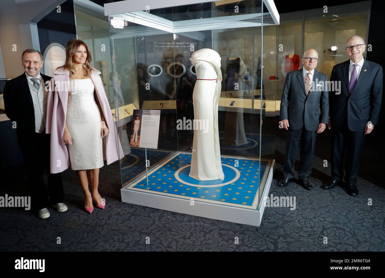 First Lady Melania Trump, Second From The Left, Donates Her Inaugural ...