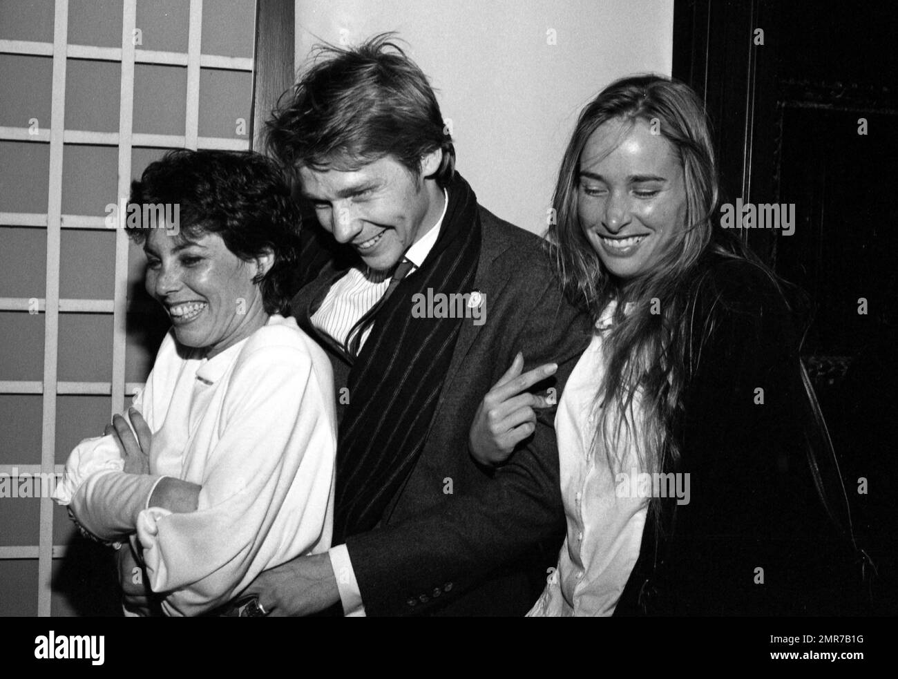Ruby Fox, Dennis Christopher and Myra Hall at the party given by ...