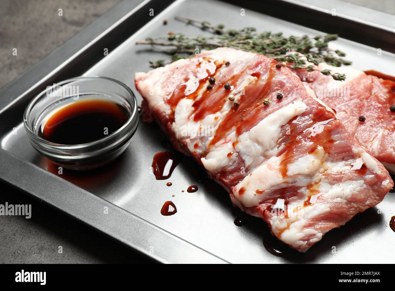 External Ribs On Sheet Baking sheet tasty raw hi-res stock photography and images - Alamy