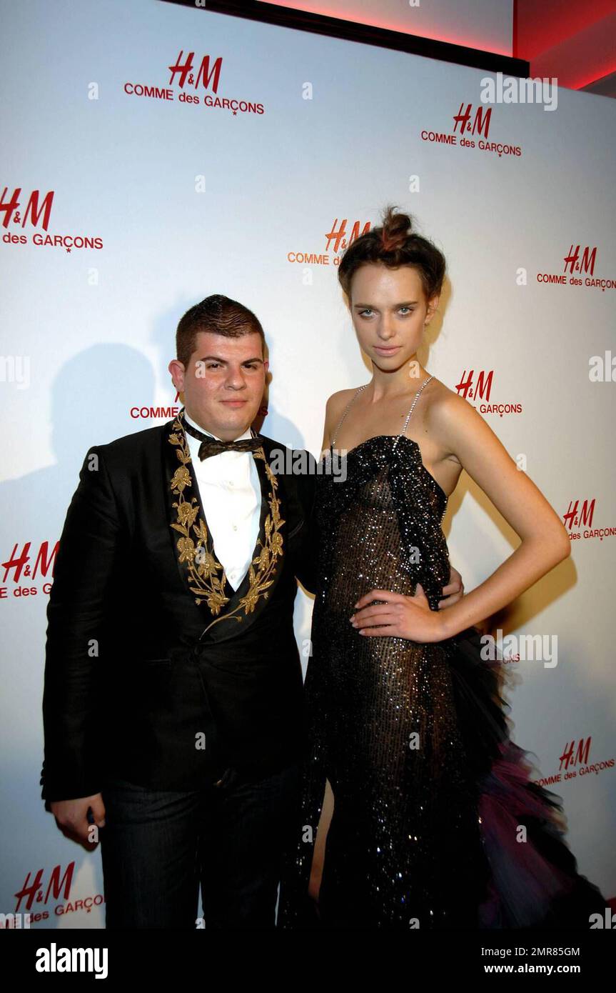 Eli Micrach and Masha Rutenko attend the H&M preview event for the new  Comme des Garcons line. The full line officially debuts at the H&M Tokyo  store on November 8 and will