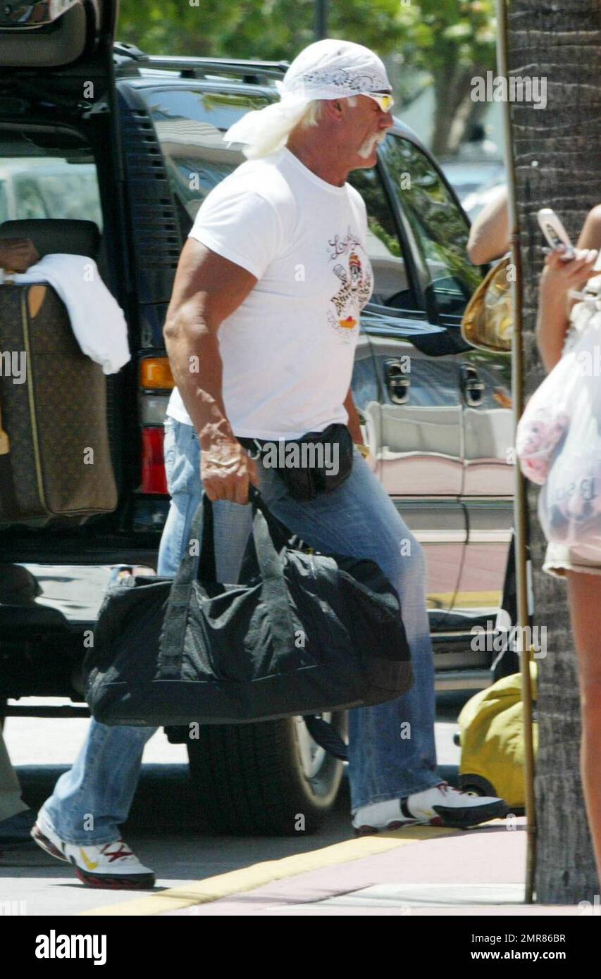 Exclusive!! Hulk Hogan is left holding the bags as the rest of his