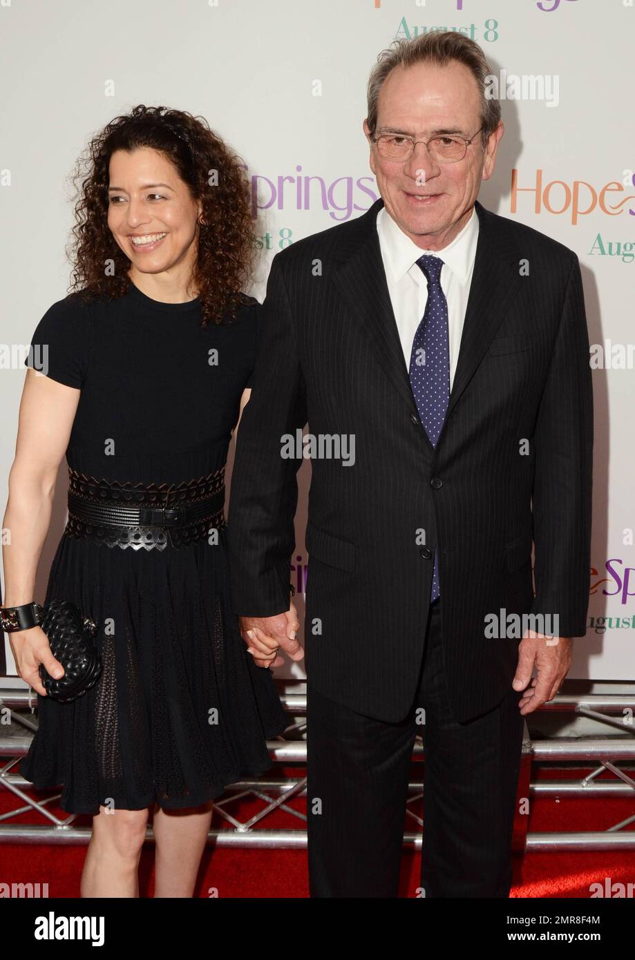 Dawn Laurel and Tommy Lee Jones at the premiere of "Hope Springs" at