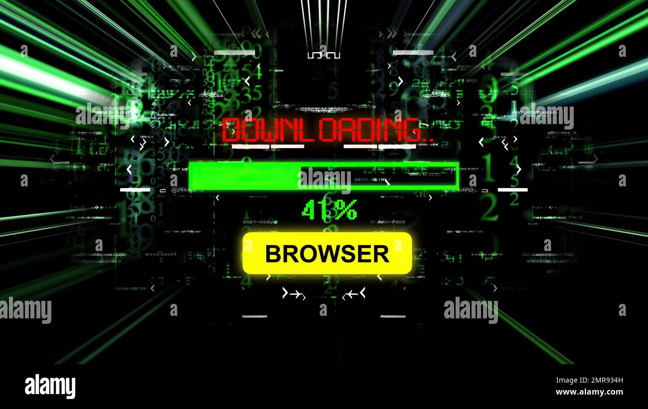 Browser download progress bar on the screen Stock Photo Alamy